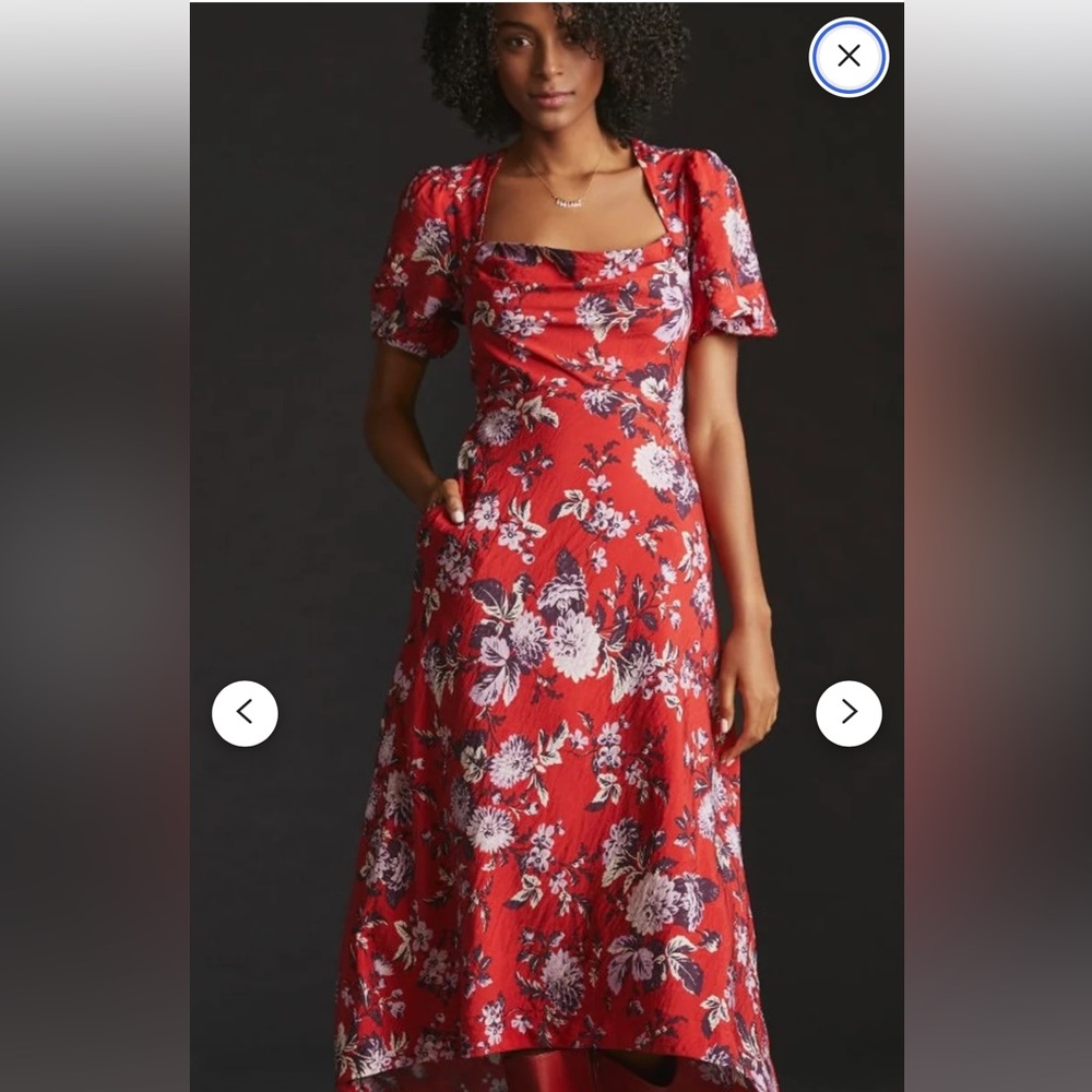 Anthropologie Maeve Puff Sleeve Dress